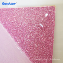Custom size wall advertising decorative glitter cast acrylic sheet